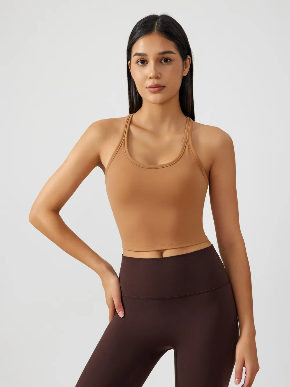 Scoop Neck Active Tank with Detachable Chest Pads, image 31