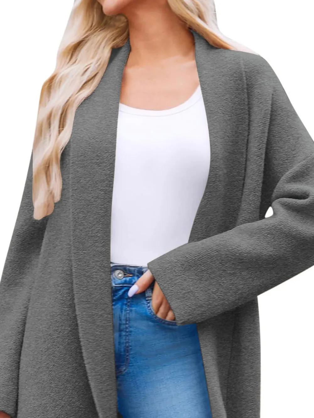 Open Front Longline Coat, image 9