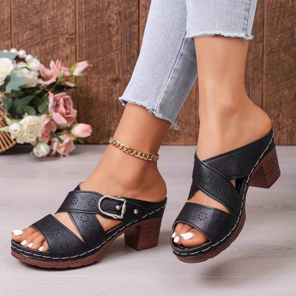 Open Toe Block Heels Sandals, image 12