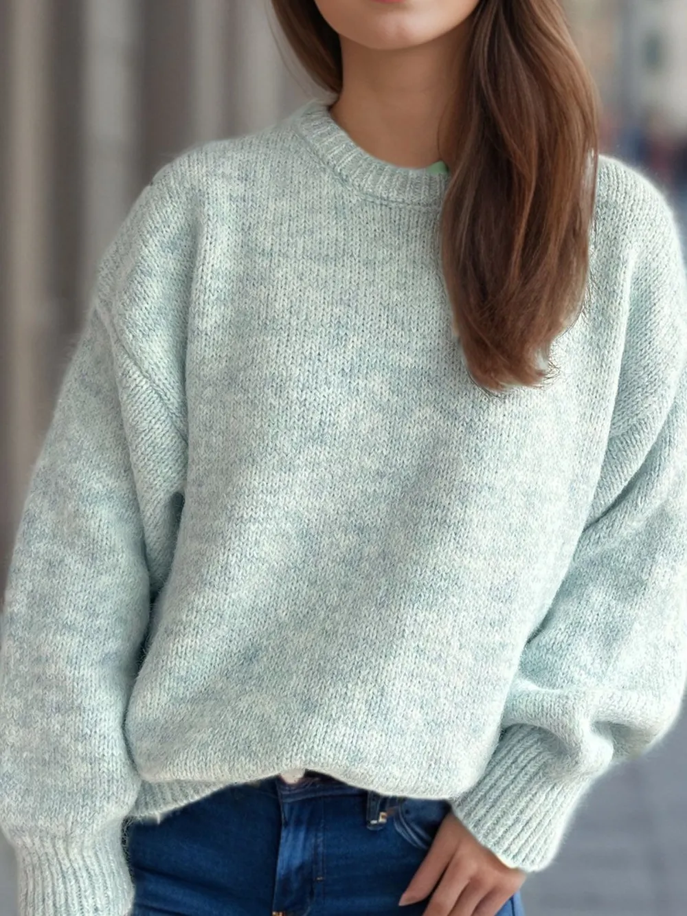 Round Neck Long Sleeve Sweater, image 19