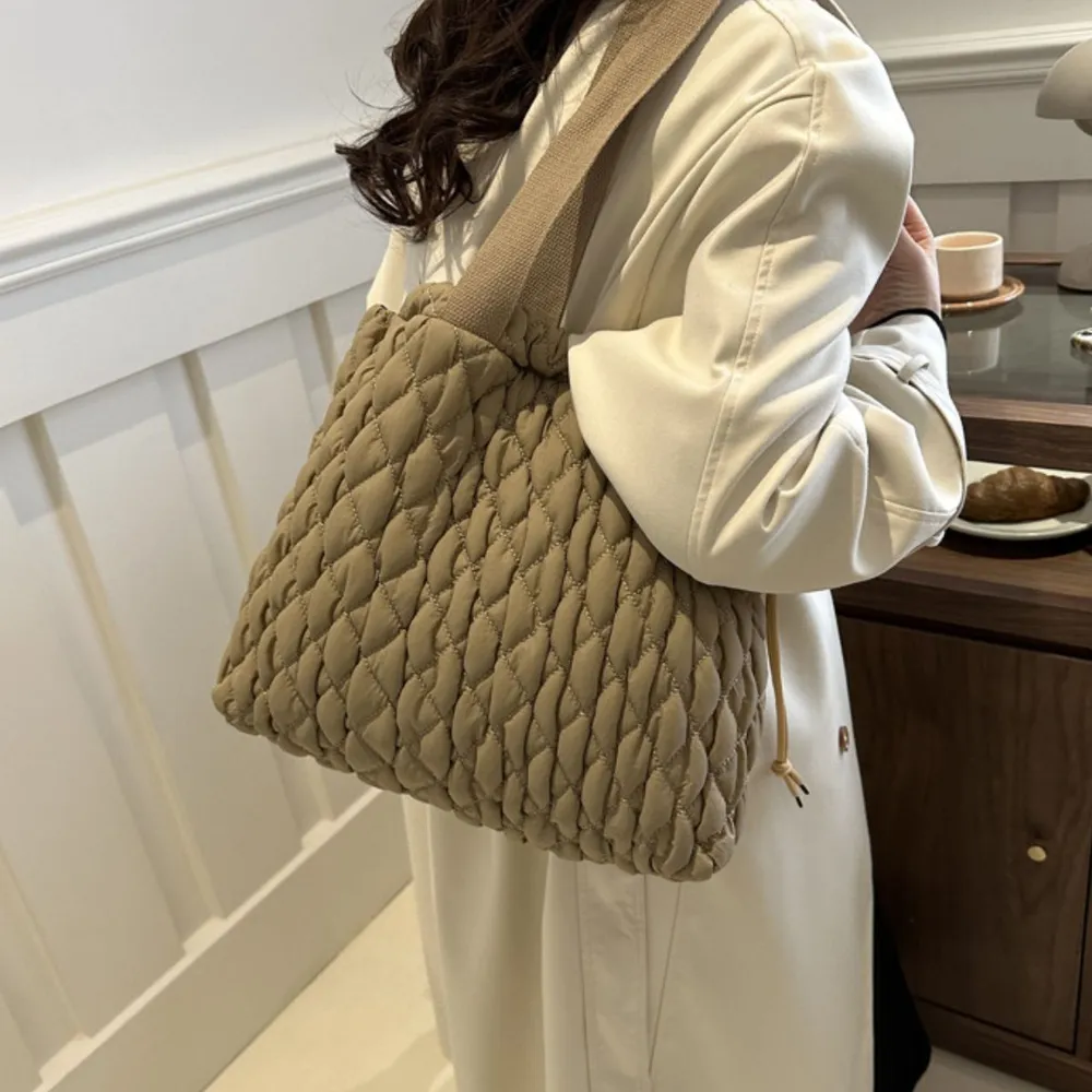Drawstring Bubble Texture Tote Bag, image 5