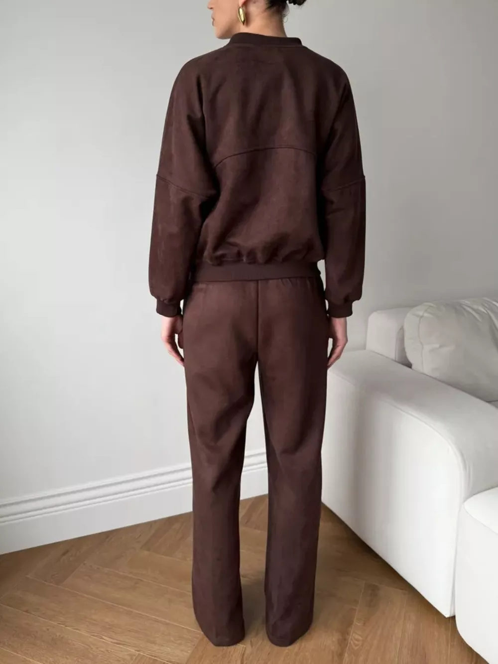 Zip Up Sweatshirt and Wide-Leg Pants Set, image 14