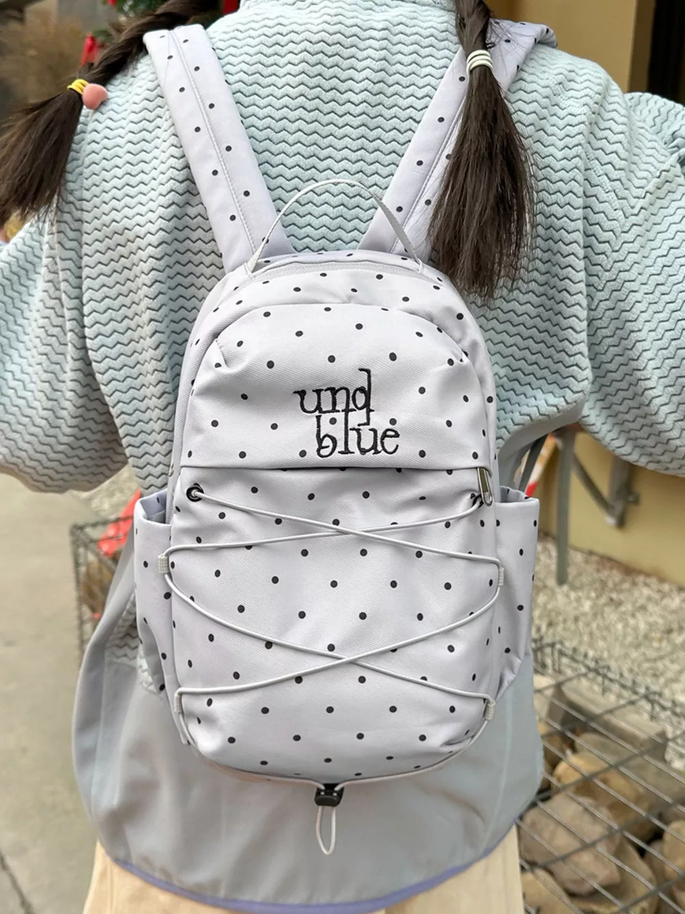 Polka Dot Lightweight Backpack Bag, image 5
