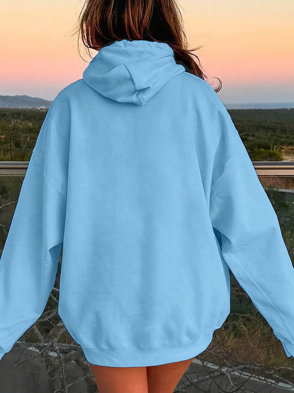 Drawstring Dropped Shoulder Hoodie, image 32