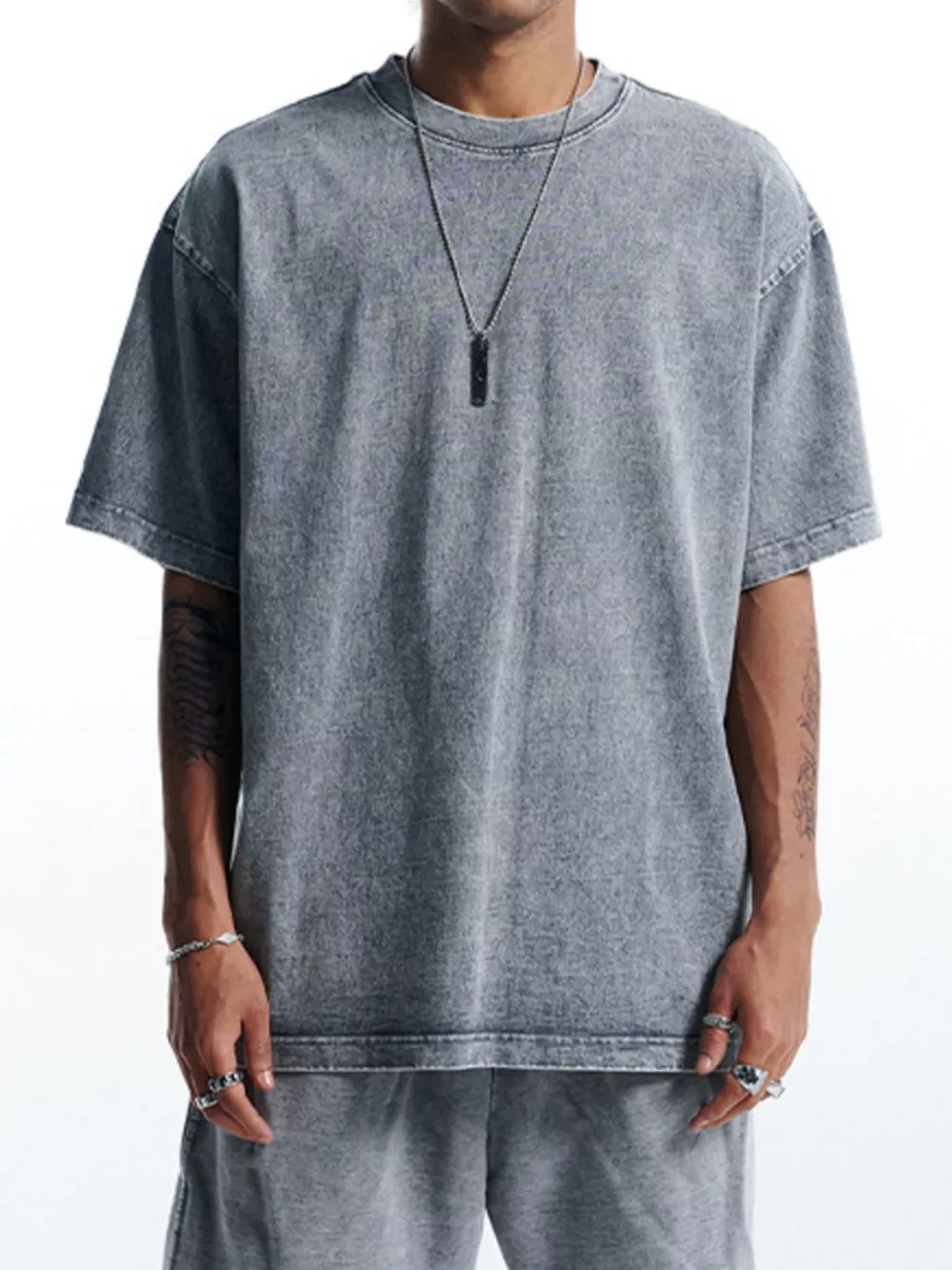 Men's Round Neck Short Sleeve T-Shirt, image 7