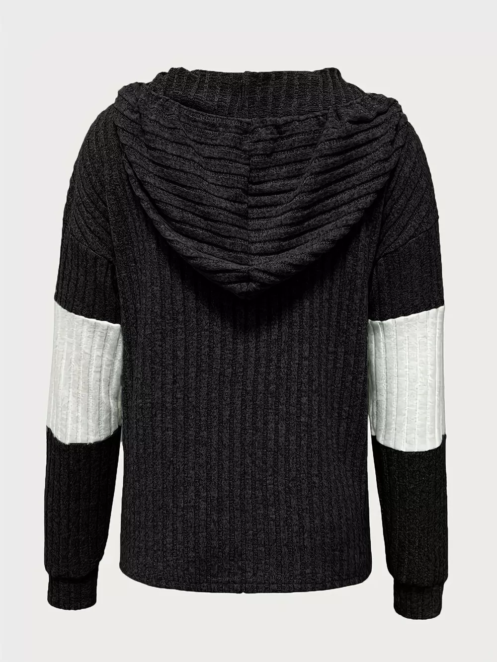 Color Block Drawstring Long Sleeve Hoodie, image 5