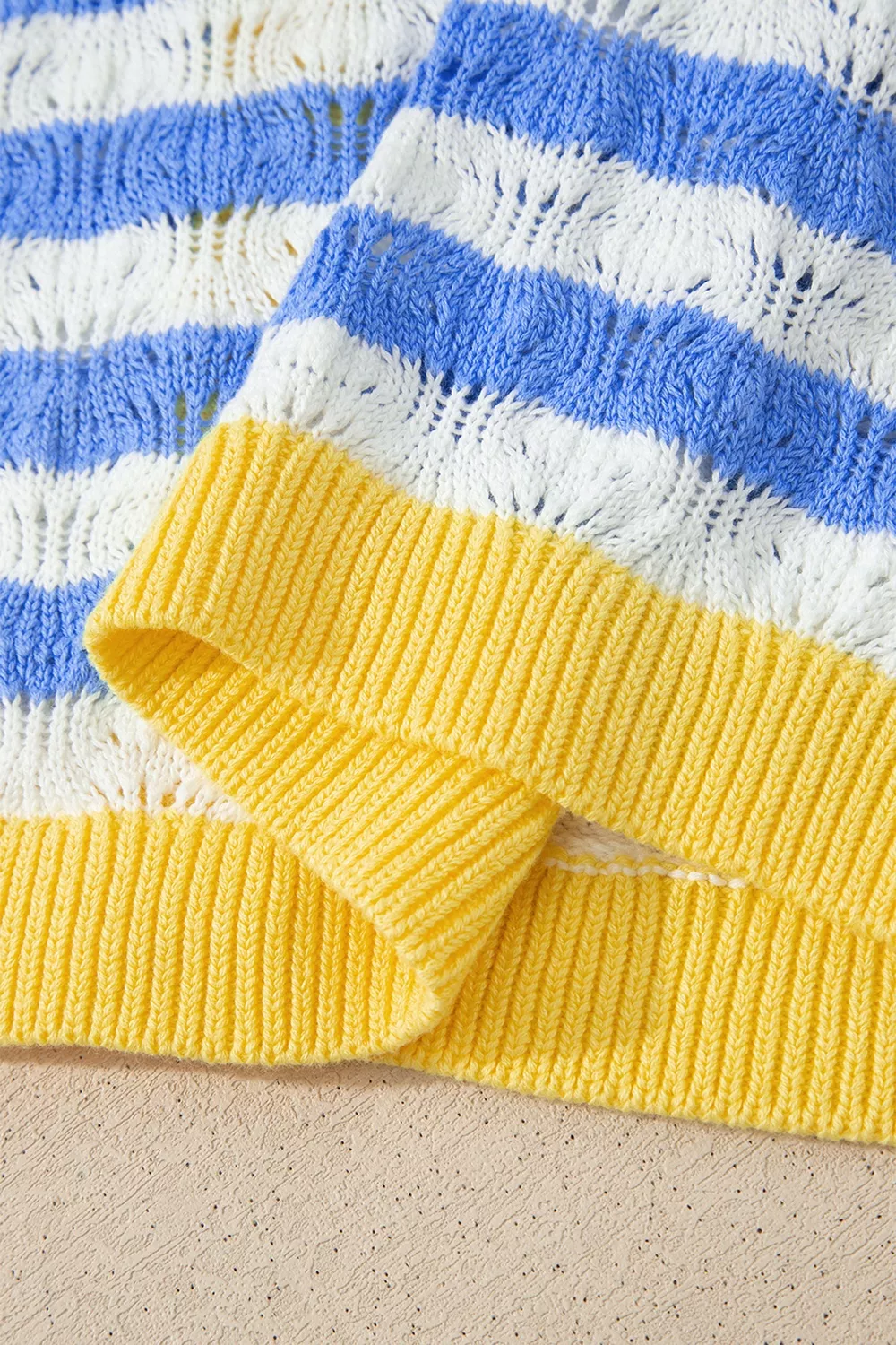 Striped Knit Button Up Cardigan, image 12