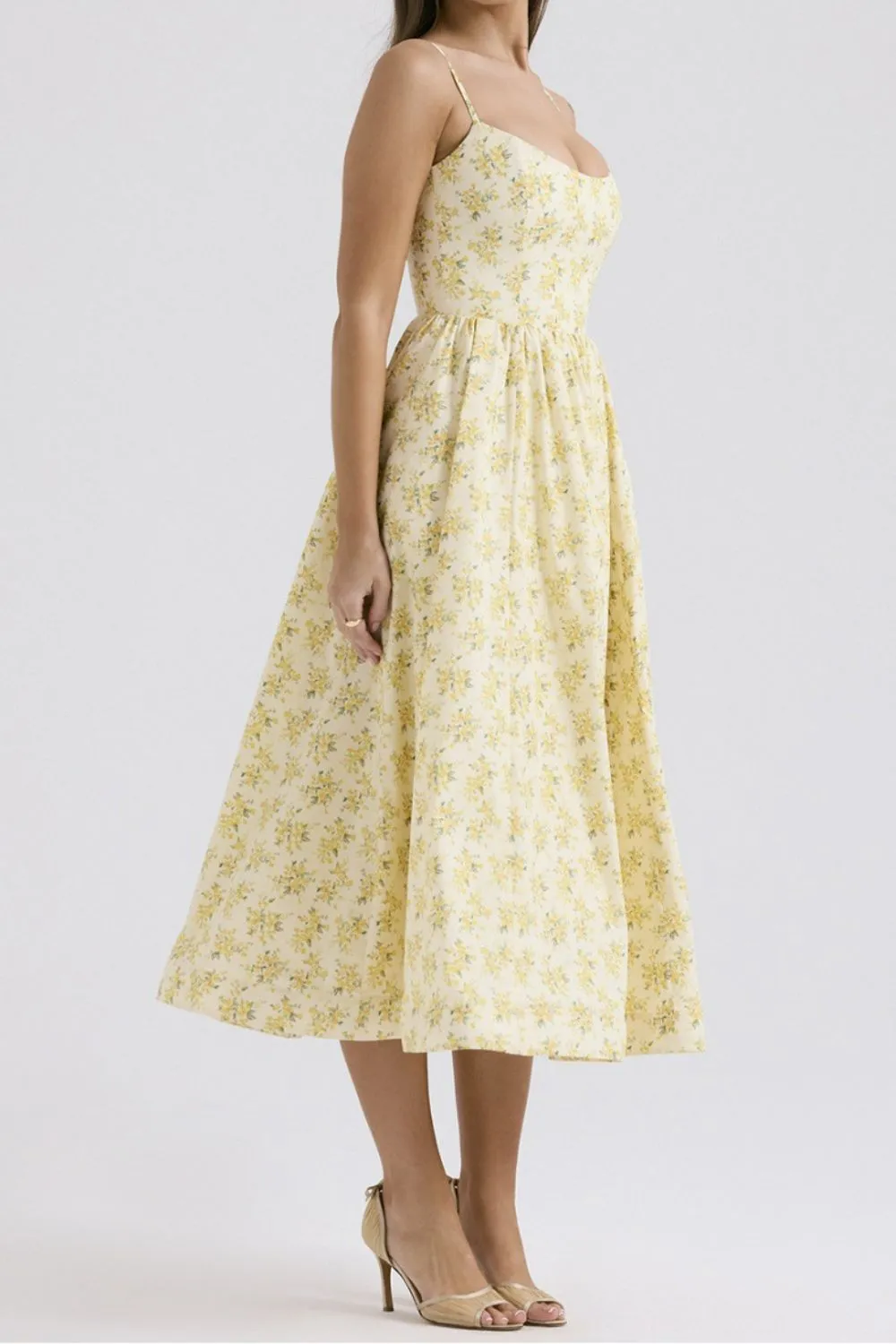 Floral Print Spaghetti Strap Midi Dress, image 23