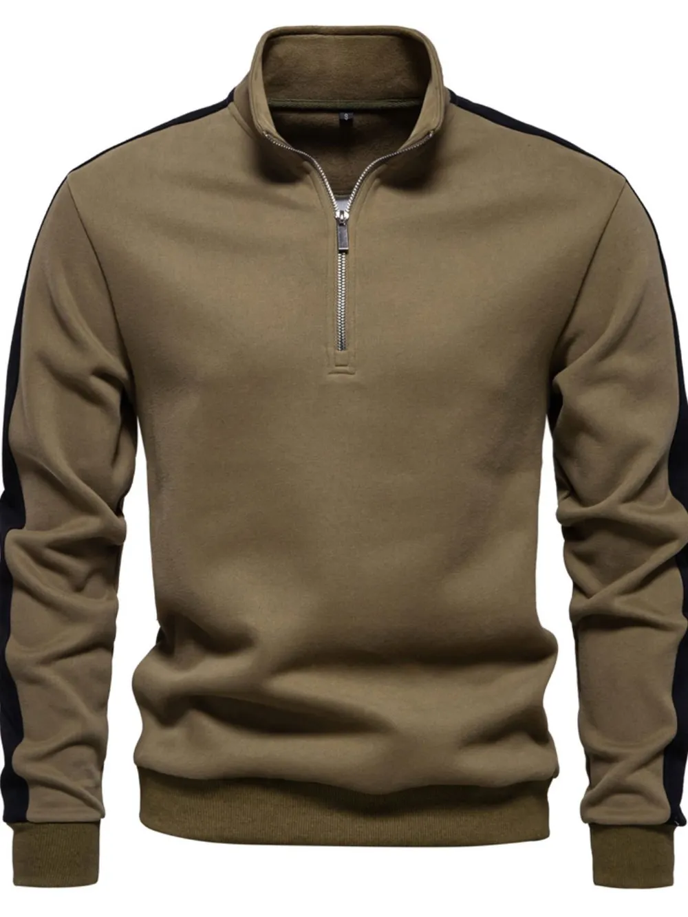 Men's Contrast Striped Long Sleeve Sweatshirt, image 7
