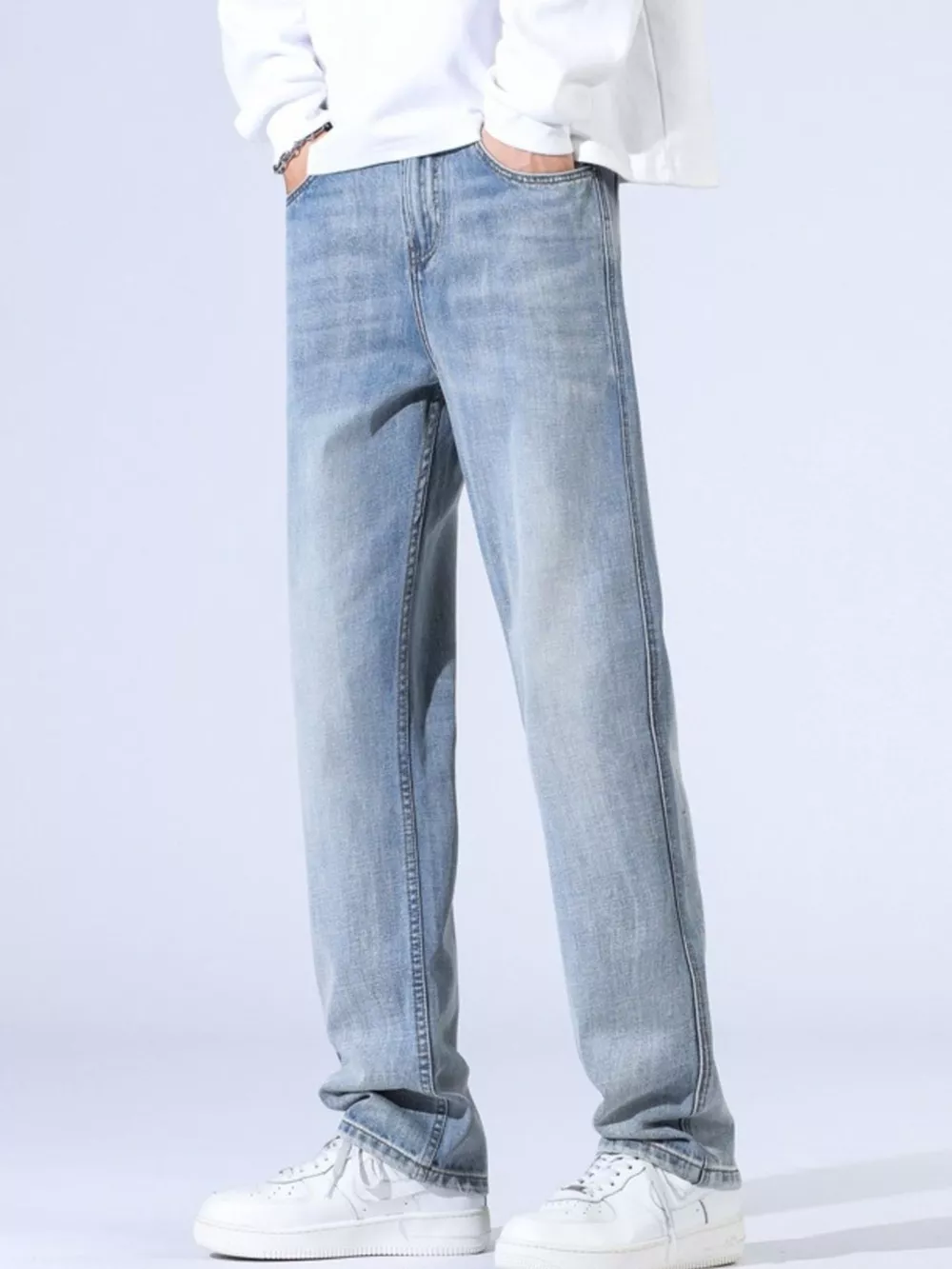 Men's Relaxed Fit Wide Leg Jeans, image 3
