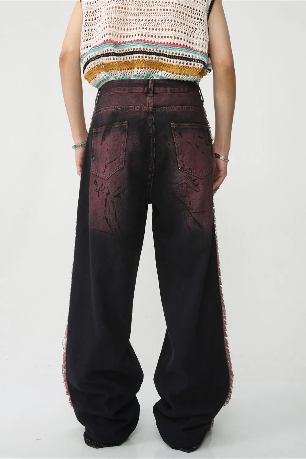 Raw Edge Mid Rise Men's Jeans, image 4