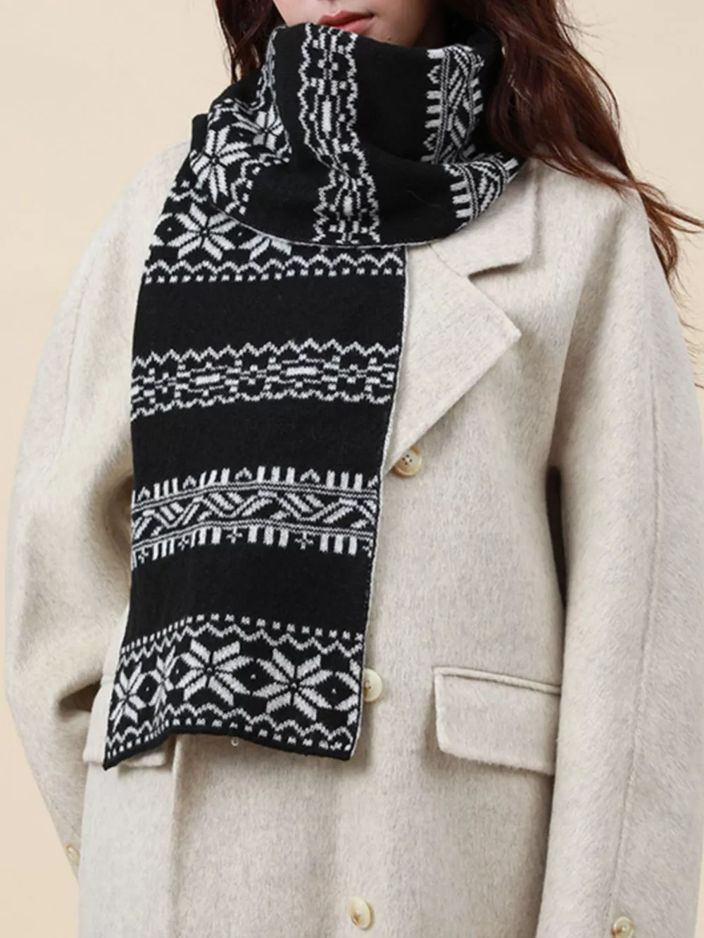 Christmas Snowflake Knit Scarf, image 18