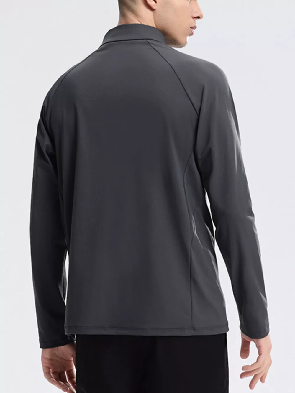 Men's Plus Size Half-Zip Long Sleeve Sweatshirt, image 7