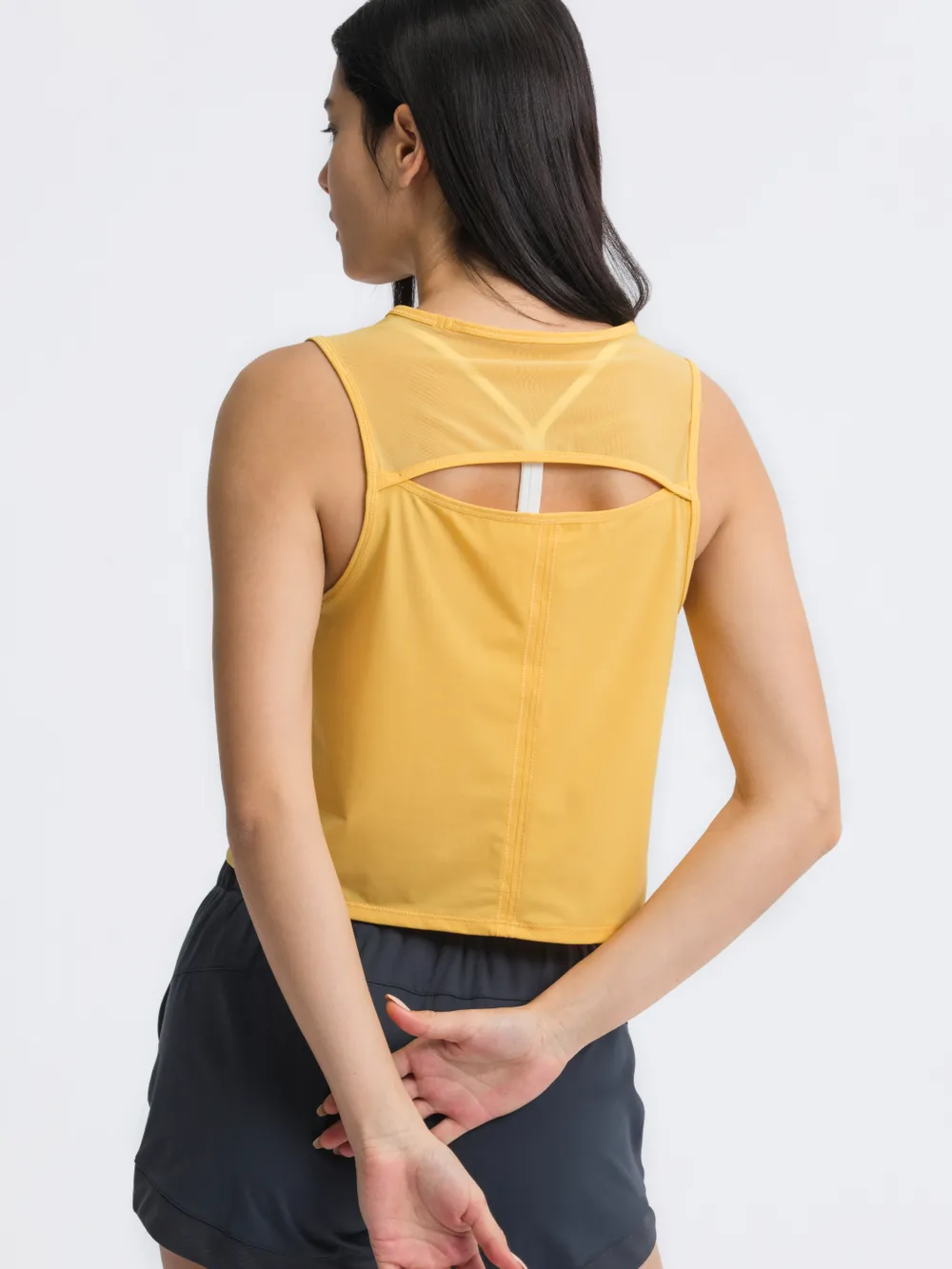 Round Neck Cropped Active Tank, image 34