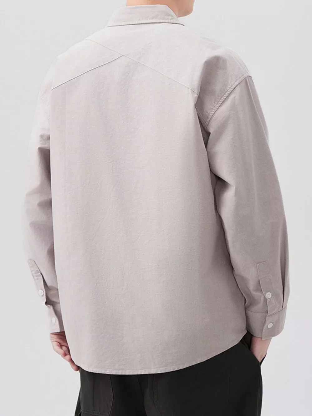 Men's Plus Size Button Up Long Sleeve Shirt, image 3