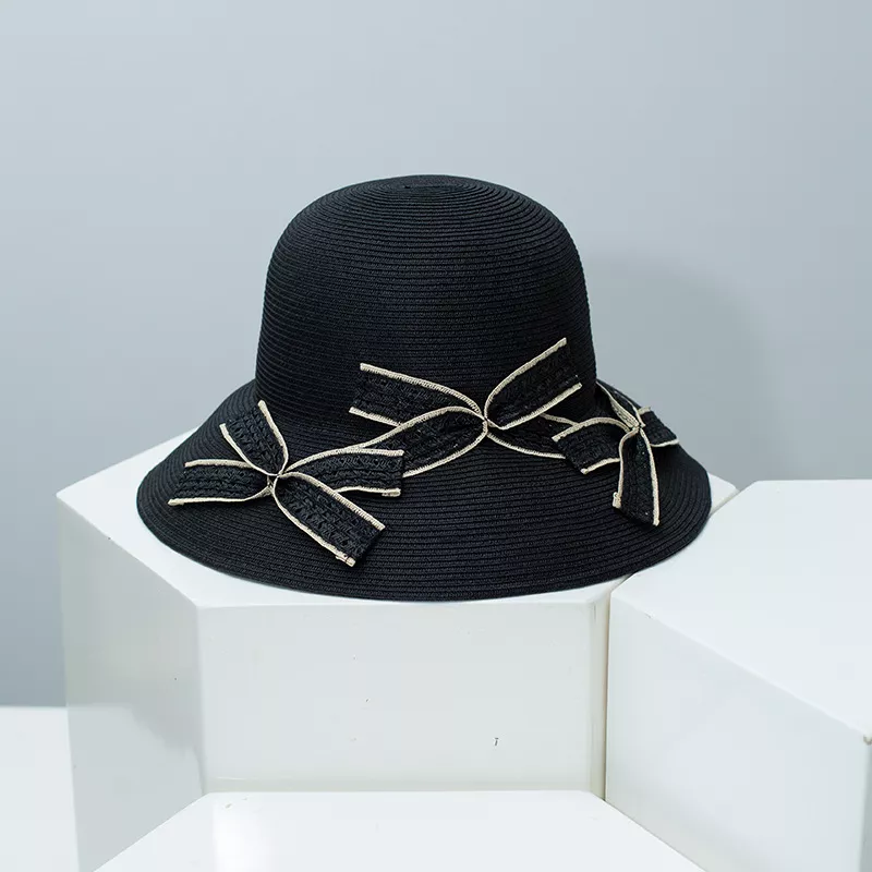 Bowknot Straw Sun Hat, image 4