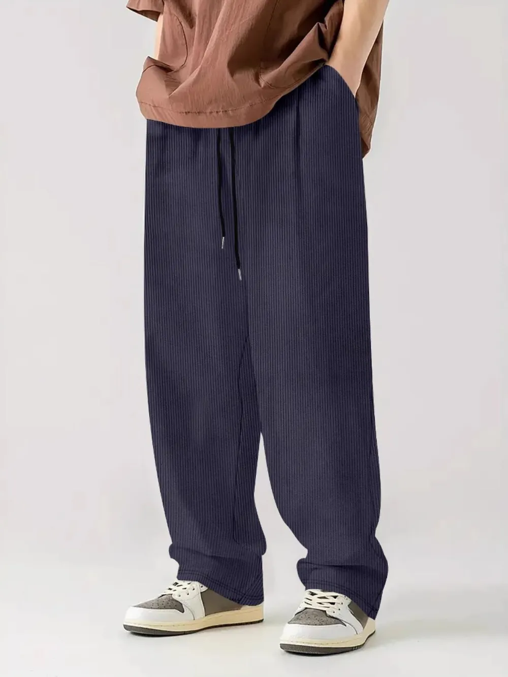 Men's Full Size Drawstring Wide Leg Pants Plus Size, image 3