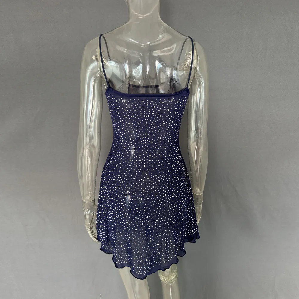 Rhinestone Decor Mini Cami Dress, image 12