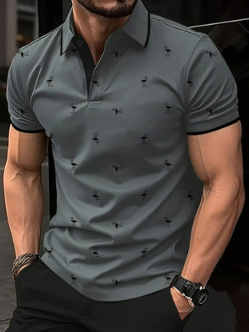 Men's Full Size Collared Neck Short Sleeve Polo Plus Size, image 6