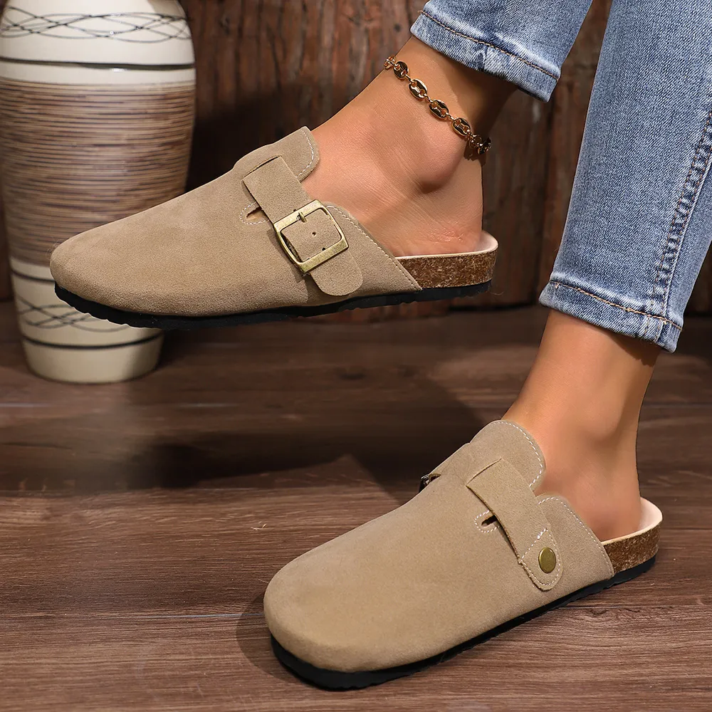 Buckle Round Toe Flats Slip-Ons, image 4