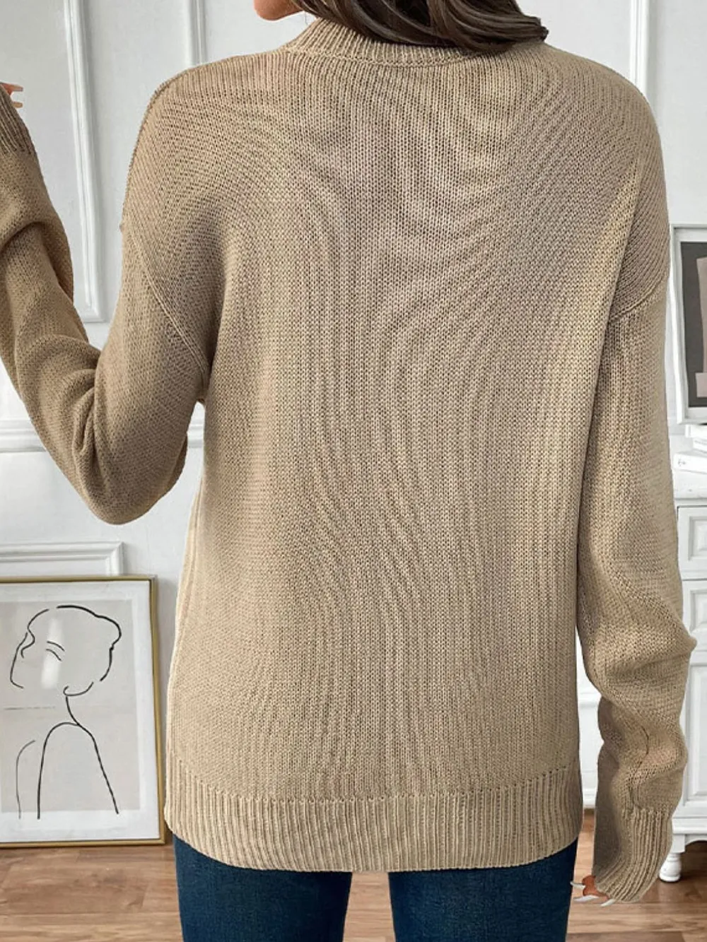 Cherry Round Neck Long Sleeve Sweater, image 2
