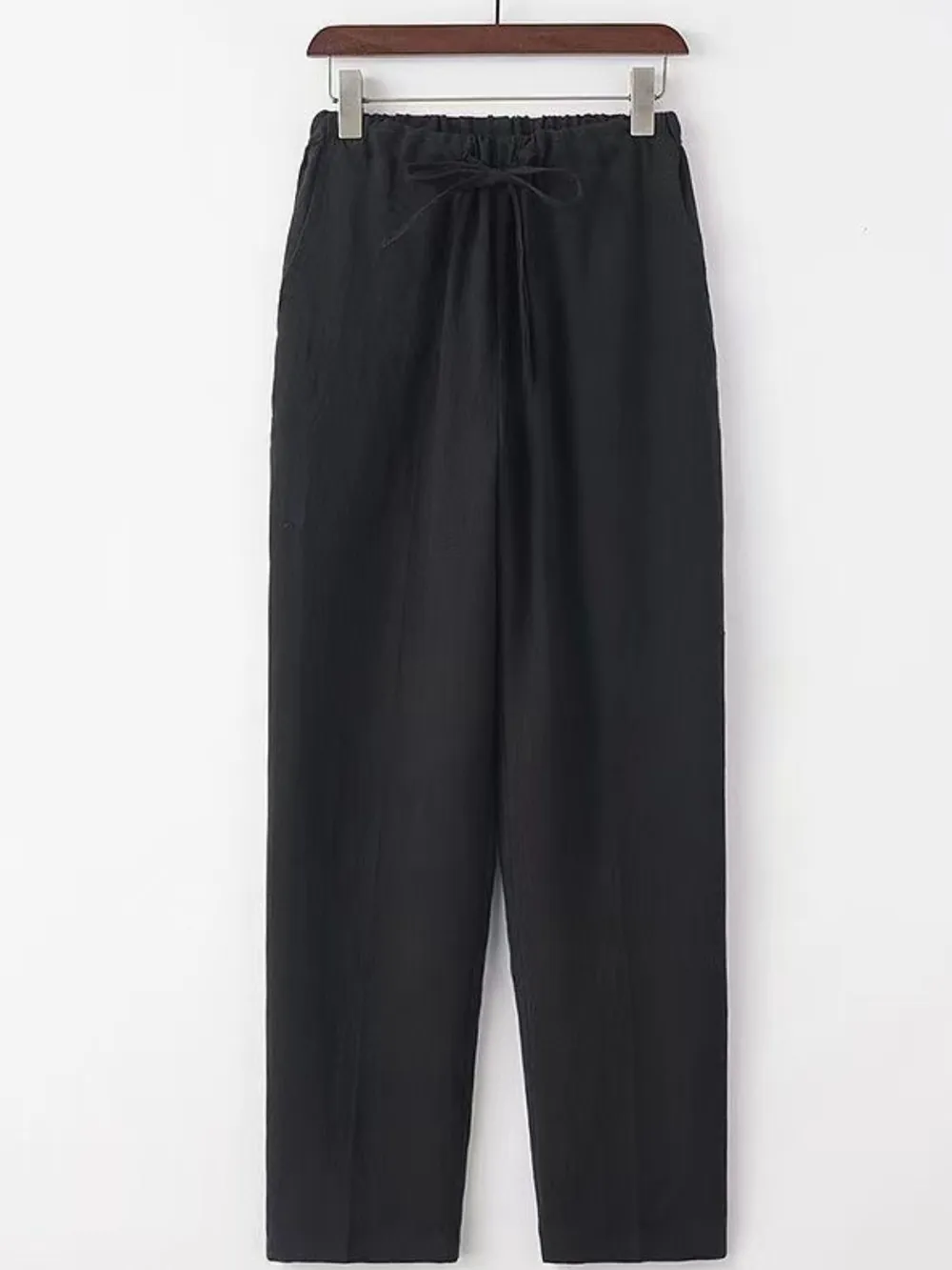 Men's Plus Size Drawstring Wide Leg Pants, image 4