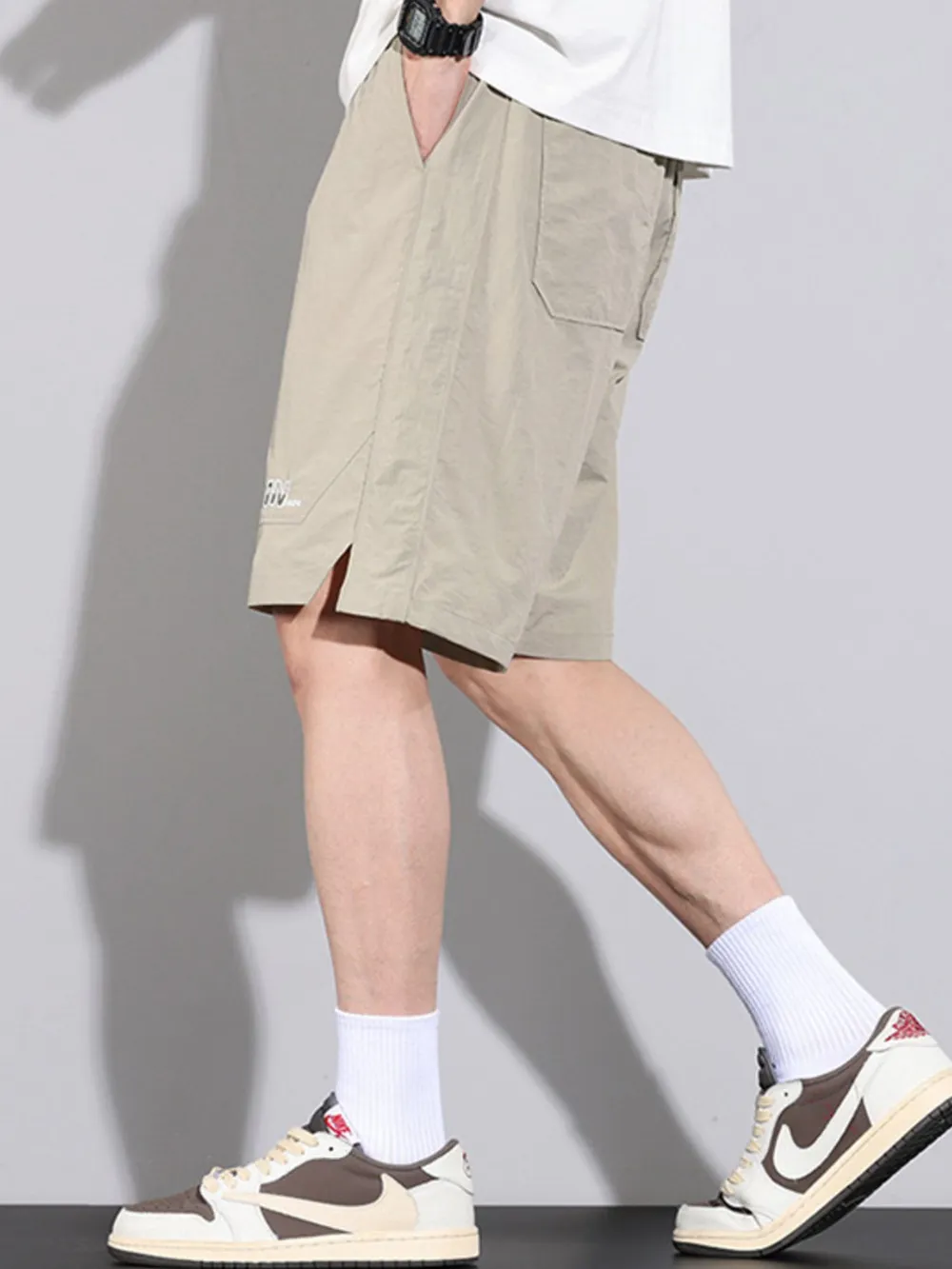 Men's Plus Size Drawstring Basketball Shorts with Side Pockets, image 8