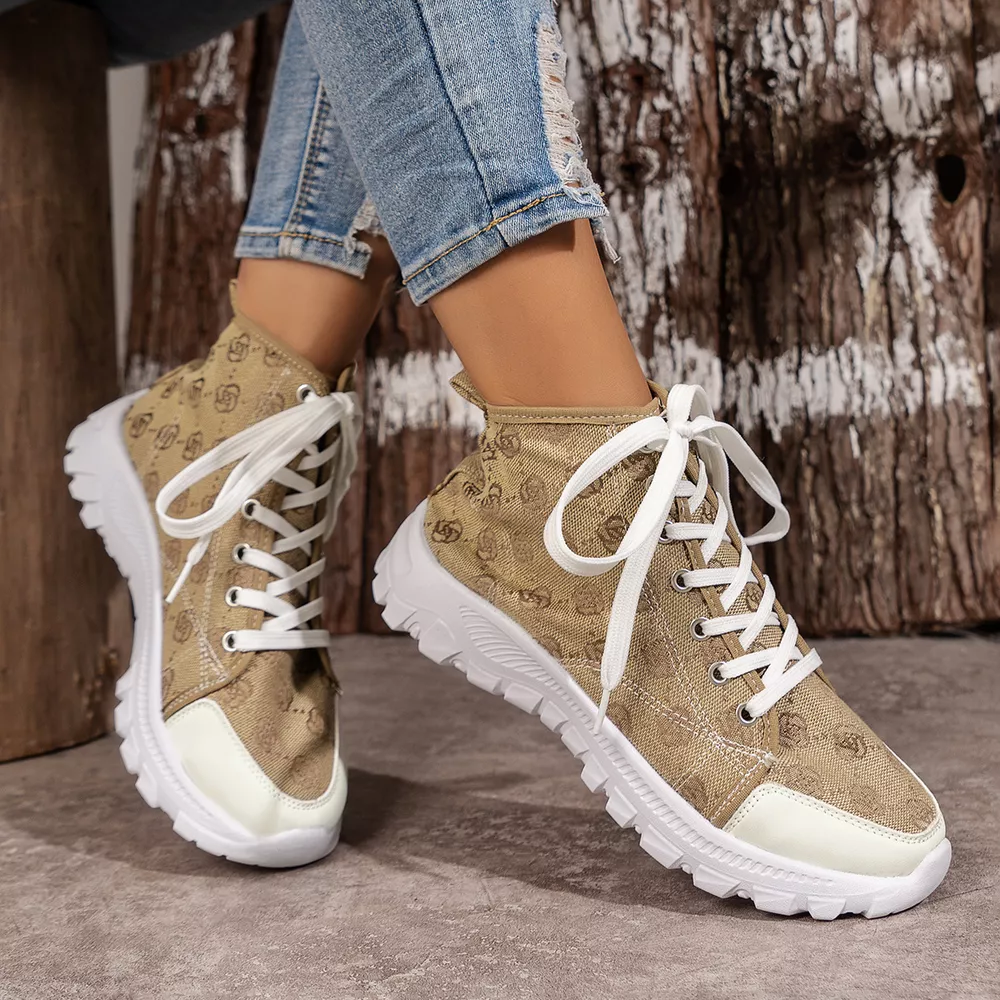 Lace Up Round Toe Sneakers, image 7