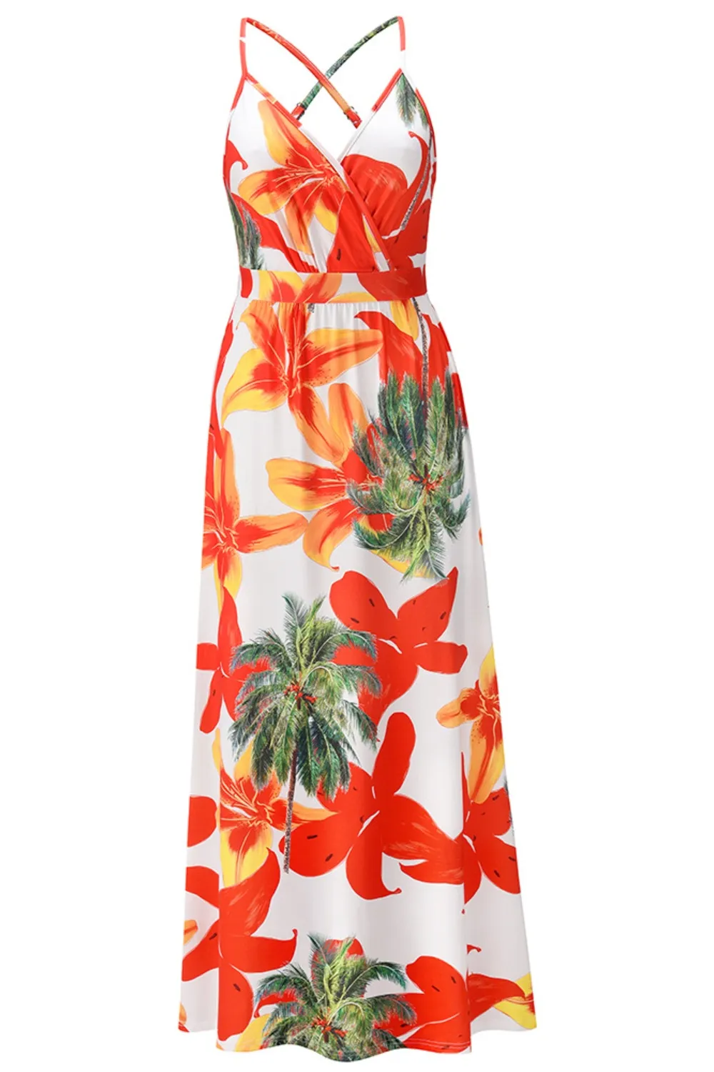 Crisscross Printed Surplice Cami Dress, image 21