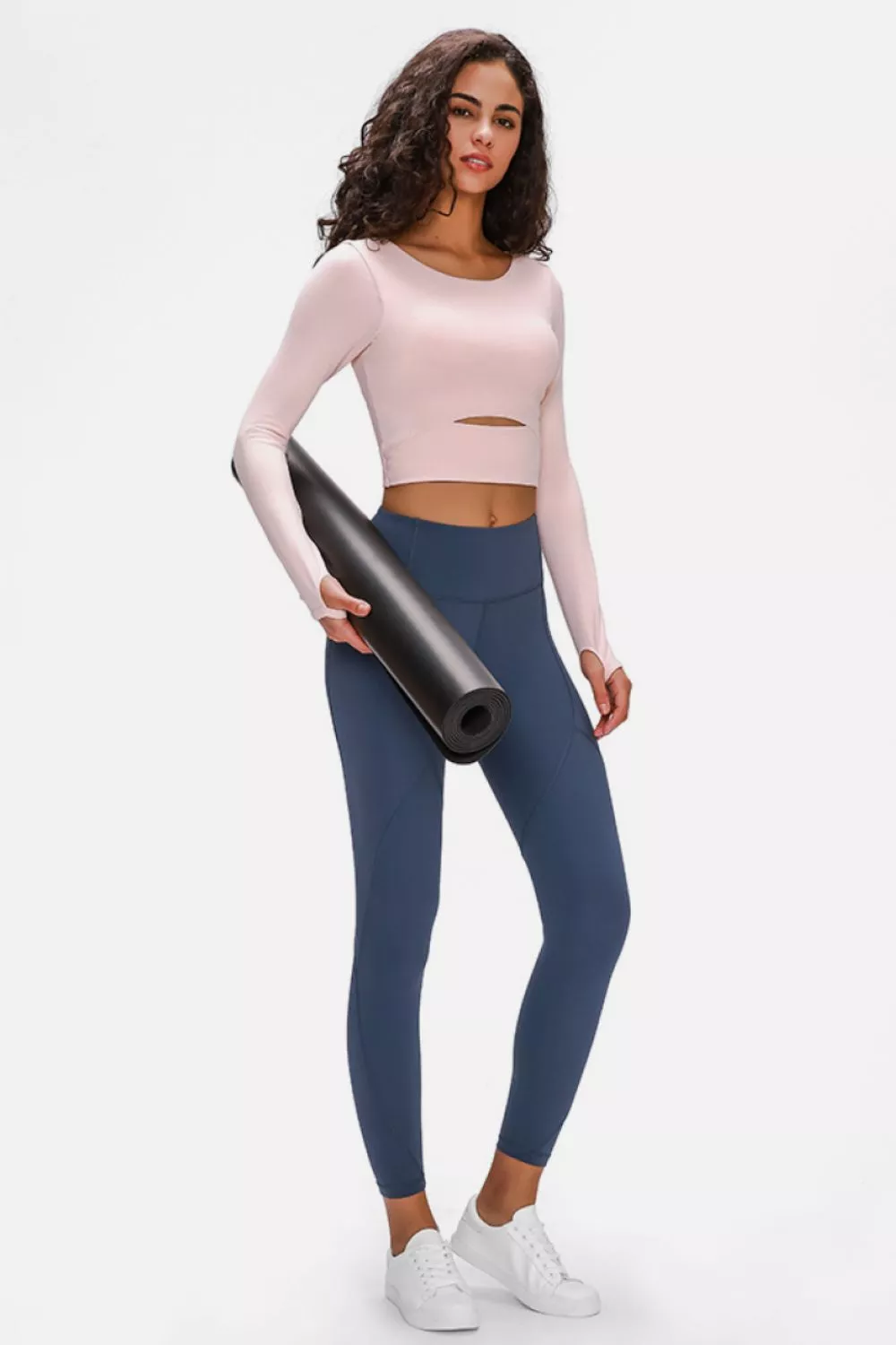 Long Sleeve Cropped Top With Sports Strap, image 11
