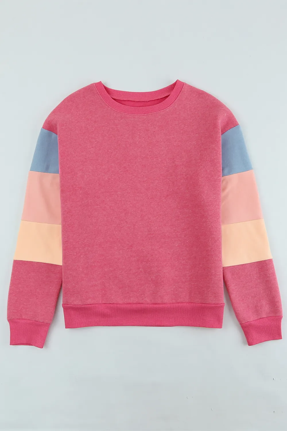 Color Block Round Neck Long Sleeve Sweatshirt, image 23