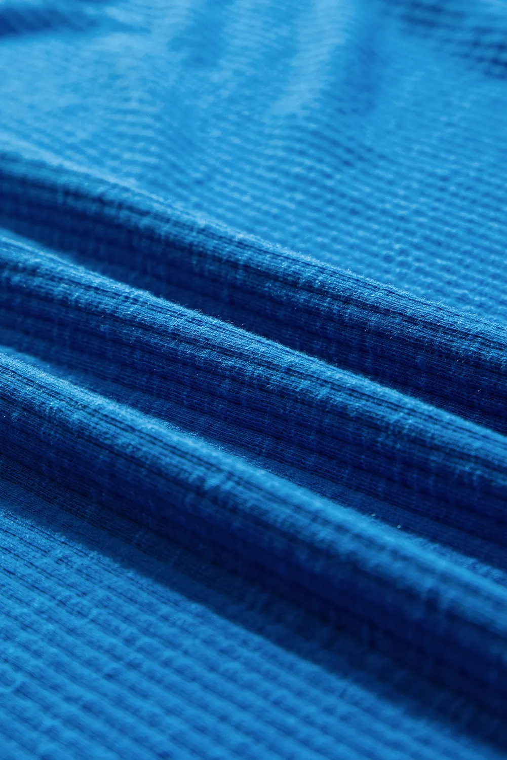 Exposed Seam Notched Long Sleeve Blouse, image 6
