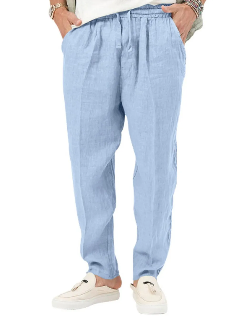 Men's Plus Size Drawstring Pants with Pockets, image 2