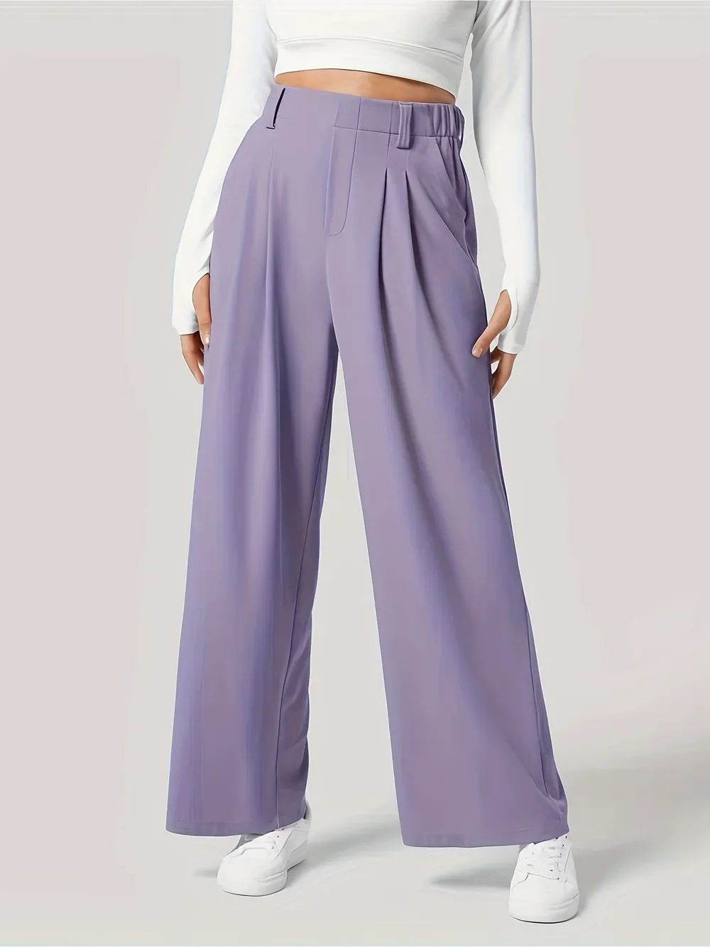 Wide Leg Pants with Pockets, image 5