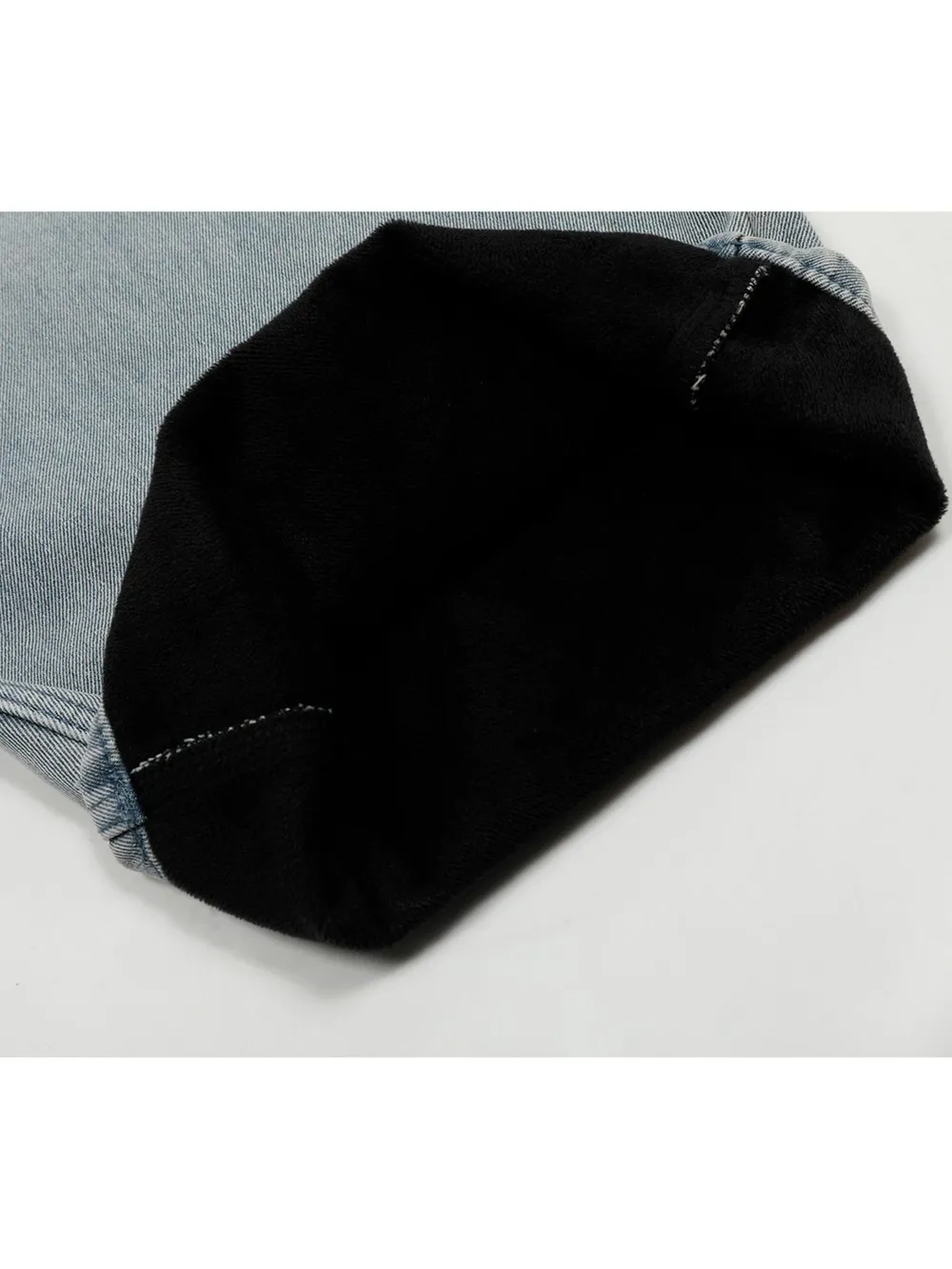 Men's Washed Wide Leg Relaxed Fit Denim Jeans, image 9