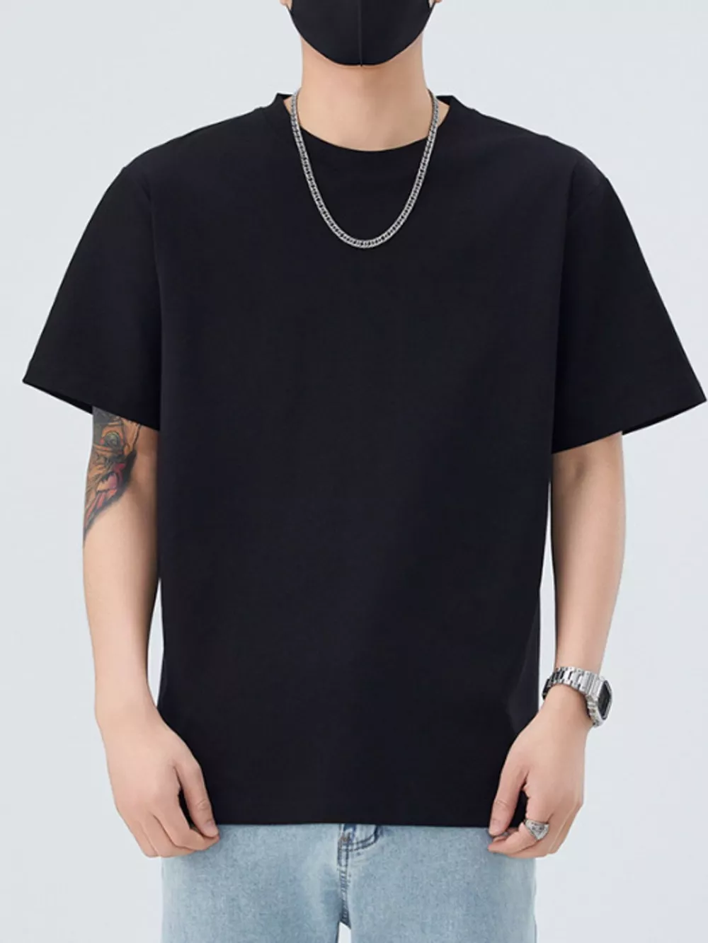 Men's Full Size Round Neck Short Sleeve T-Shirt Plus Size, image 2