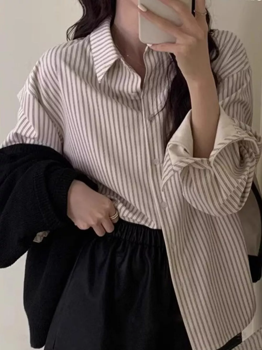 Striped Button-Down Shirt