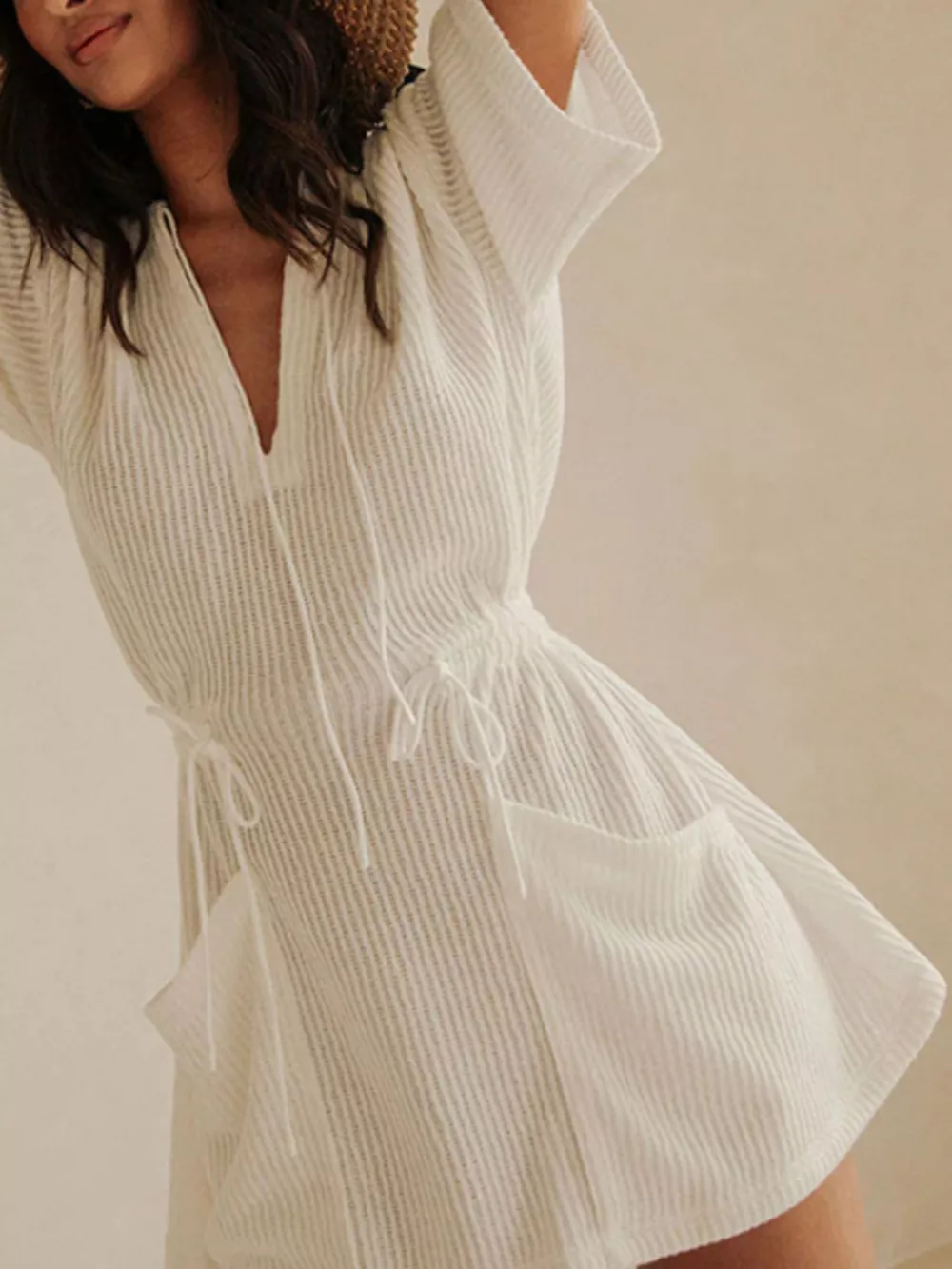 Relaxed Fit Half Sleeve Cover-Up Dress, image 2