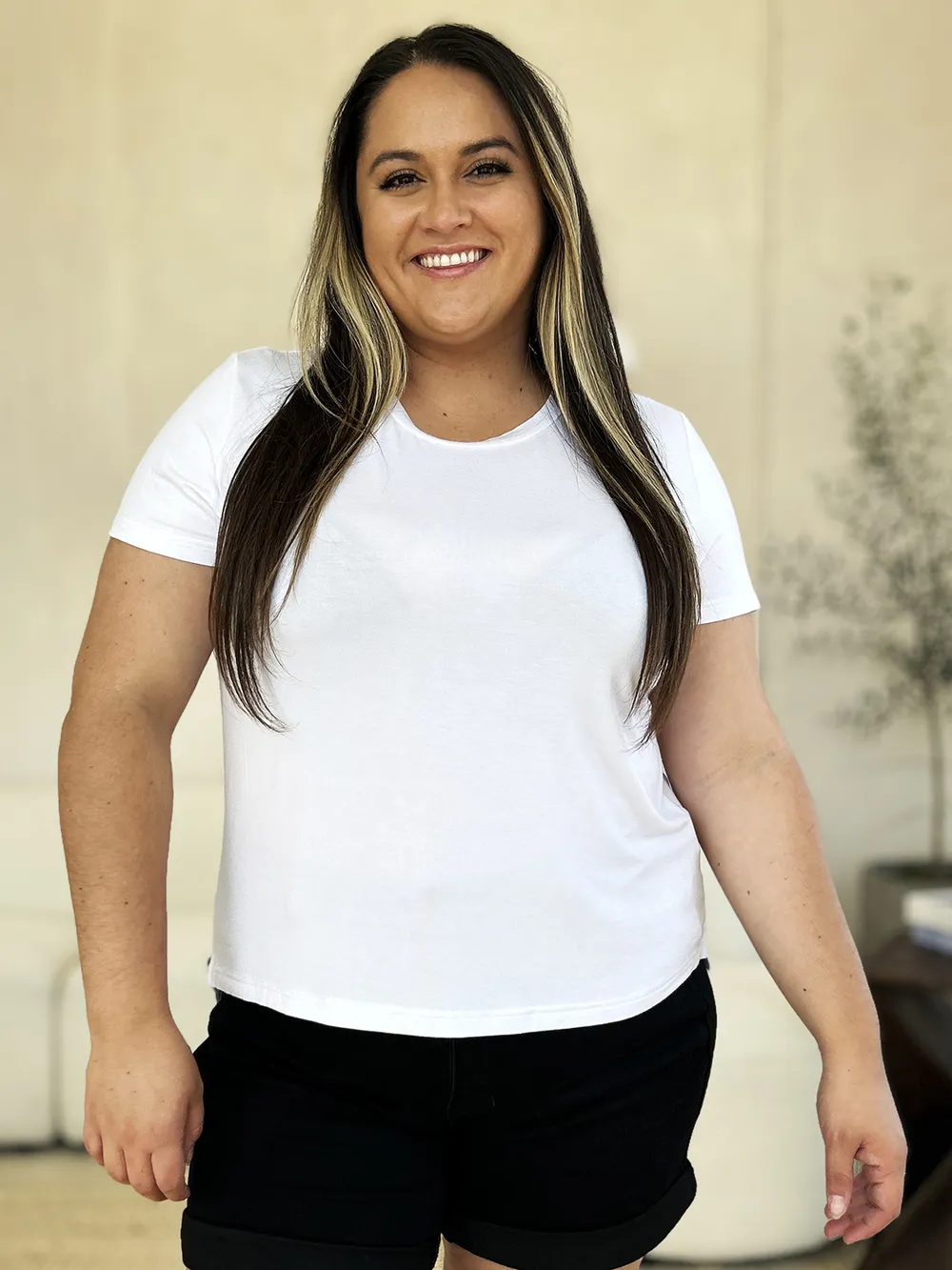 Full Size Round Neck Short Sleeve T-Shirt, image 35