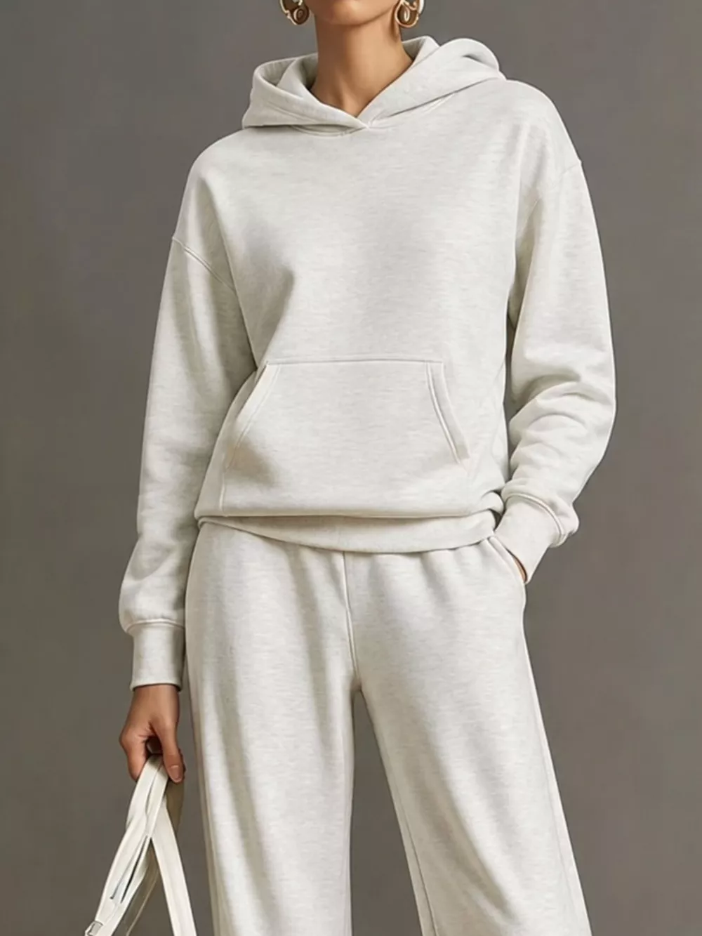 Kangaroo Pocket Hoodie and Pants Set, image 6