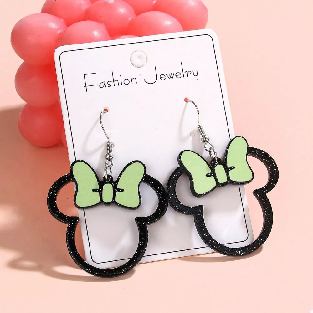 Mickey Mouse Bow Drop Earrings, image 8