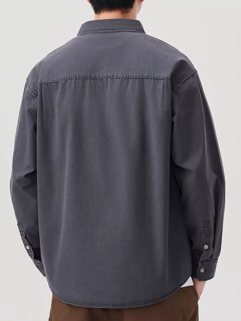 Men's Plus Size Button Up Long Sleeve Shirt, image 5