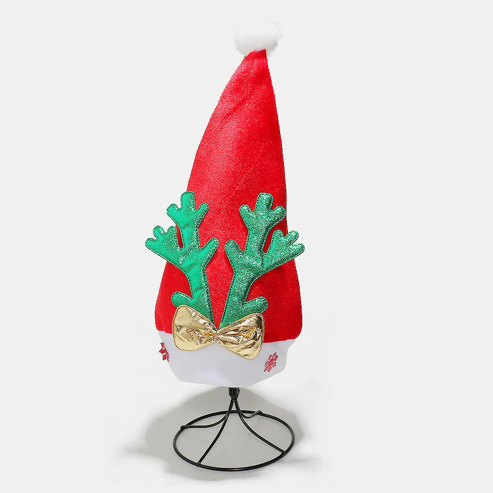 2 Piece Antler Christmas Hat with pompom, image 3