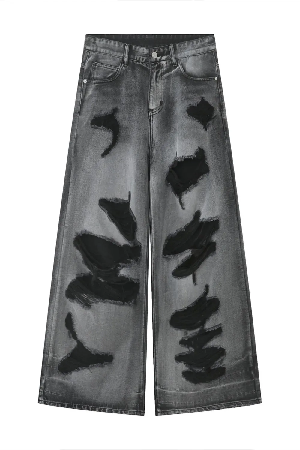 Distressed Wide Leg Jeans with Pockets, image 7