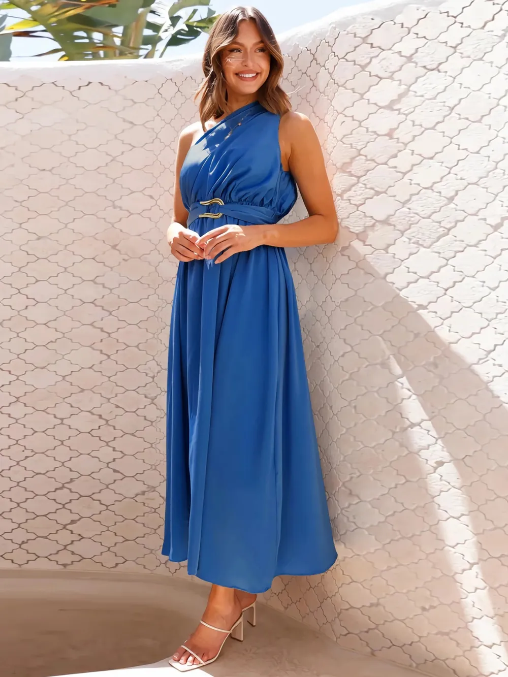 Single Shoulder Midi Dress, image 17