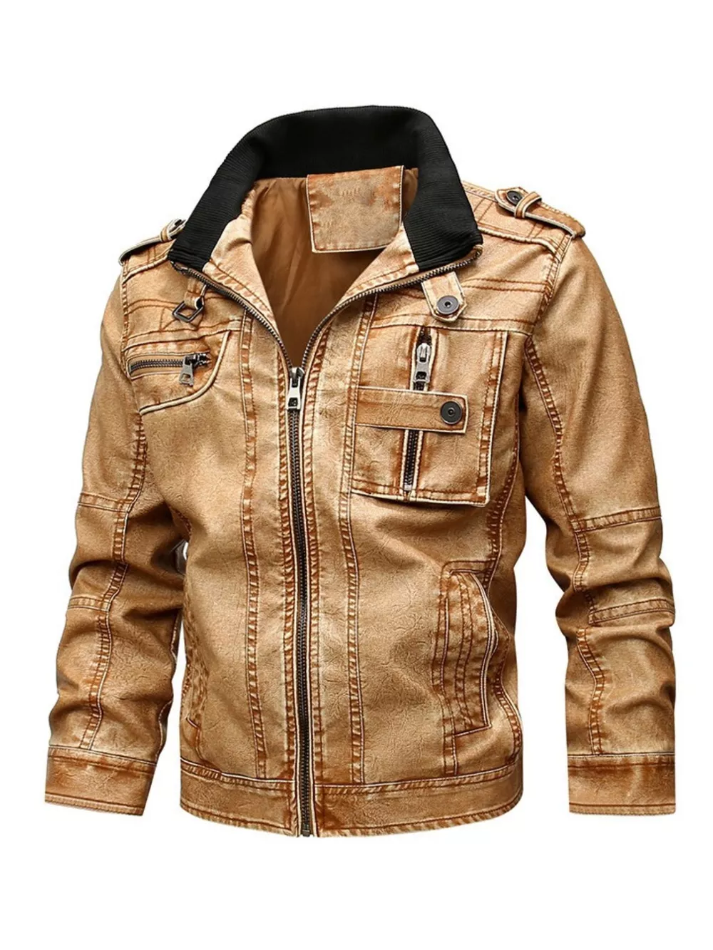 Men's Full Size Zip Up Long Sleeve Jacket Plus Size, image 4