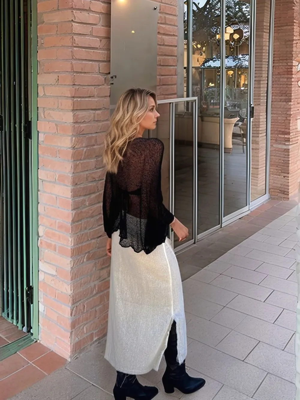 Round Neck Long Sleeve Cover-Up, image 6
