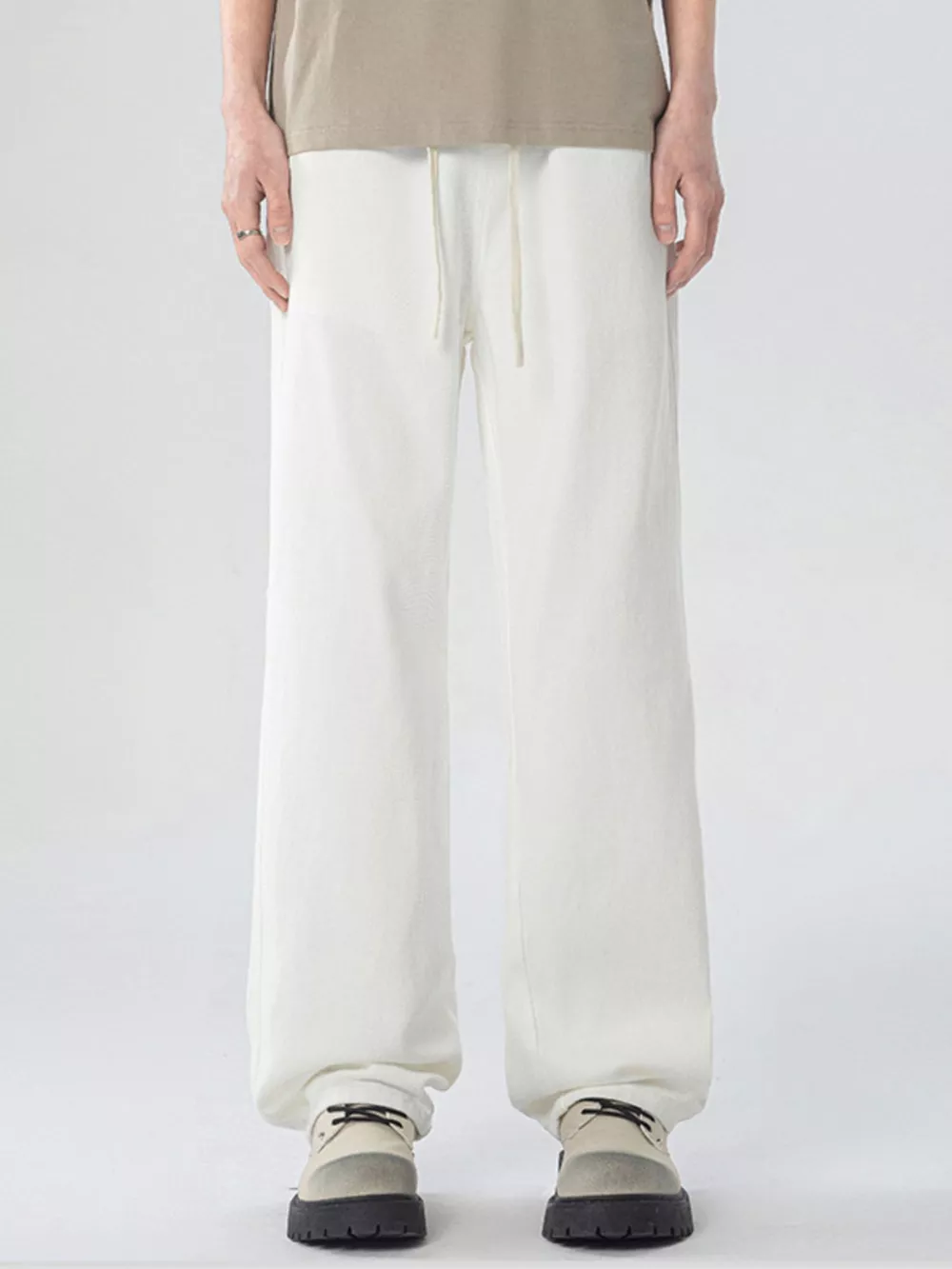 Men's Full Size Loose Fit Drawstring Linen Pants Plus Size, image 2