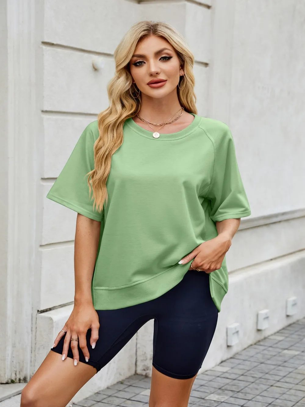 Round Neck Short Sleeve T-Shirt, image 3
