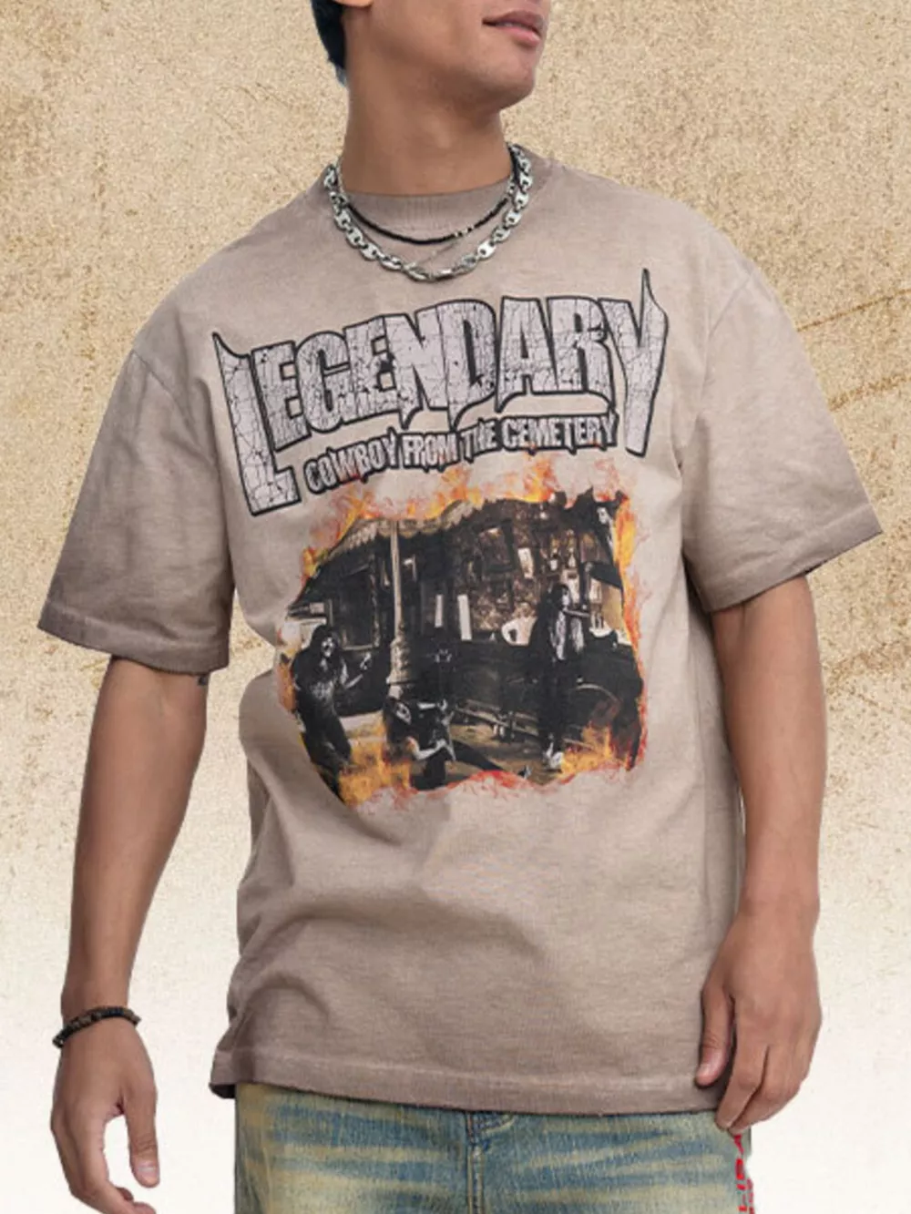 Men's Graphic Round Neck T-Shirt, image 3